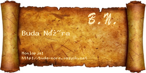Buda Nóra névjegykártya