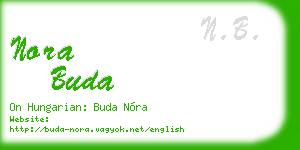 nora buda business card